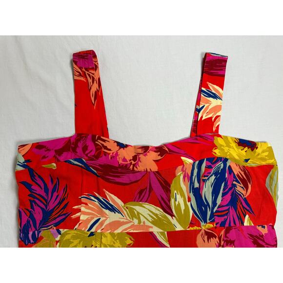 1 State Red Floral Dress Size XL Maxi Straps Boho - Picture 5 of 11